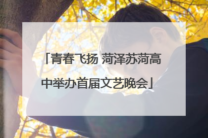 青春飞扬 菏泽苏菏高中举办首届文艺晚会