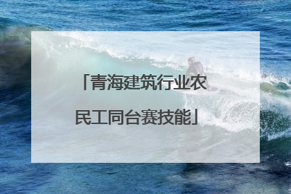 青海建筑行业农民工同台赛技能