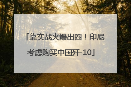 靠实战火爆出圈！印尼考虑购买中国歼-10