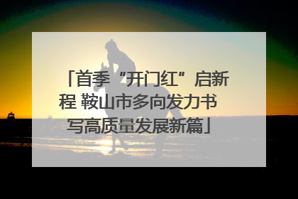 首季“开门红”启新程 鞍山市多向发力书写高质量发展新篇