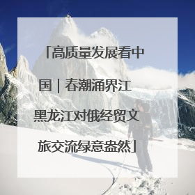 高质量发展看中国｜春潮涌界江 黑龙江对俄经贸文旅交流绿意盎然