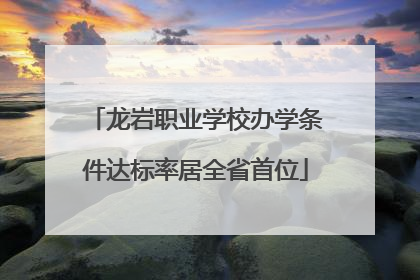 龙岩职业学校办学条件达标率居全省首位