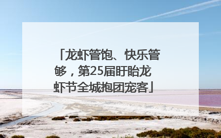 龙虾管饱、快乐管够，第25届盱眙龙虾节全城抱团宠客