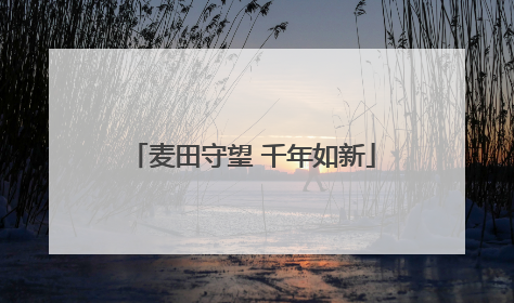 麦田守望 千年如新