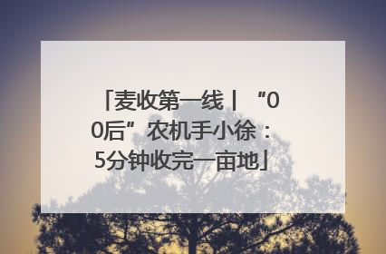 麦收第一线丨“00后”农机手小徐：5分钟收完一亩地