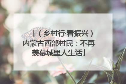 （乡村行·看振兴）内蒙古西部村民：不再羡慕城里人生活