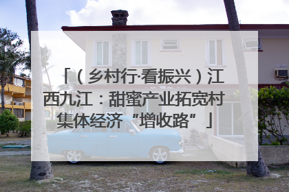 （乡村行·看振兴）江西九江：甜蜜产业拓宽村集体经济“增收路”