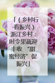 （乡村行·看振兴）浙江乡村：时令果蔬迎丰收 “甜蜜经济”促振兴