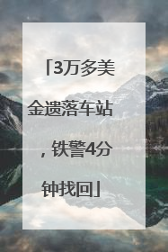 3万多美金遗落车站，铁警4分钟找回