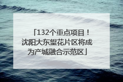 132个重点项目！沈阳大东望花片区将成为产城融合示范区