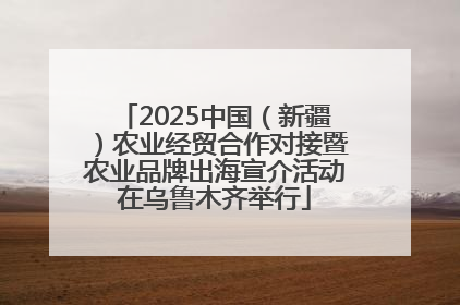 2025中国（新疆）农业经贸合作对接暨农业品牌出海宣介活动在乌鲁木齐举行