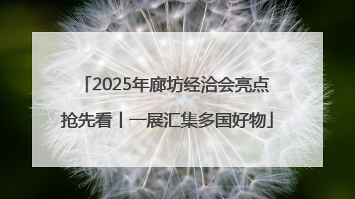 2025年廊坊经洽会亮点抢先看丨一展汇集多国好物