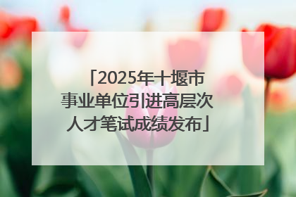 2025年十堰市事业单位引进高层次人才笔试成绩发布