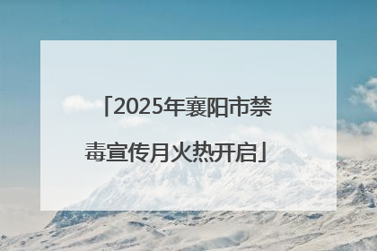 2025年襄阳市禁毒宣传月火热开启