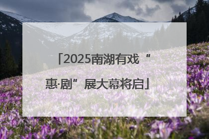 2025南湖有戏“惠·剧”展大幕将启