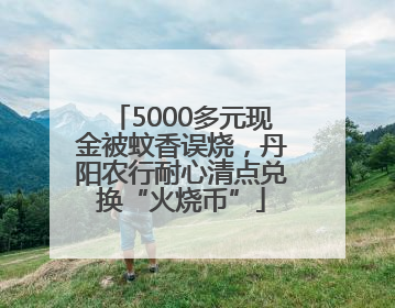 5000多元现金被蚊香误烧，丹阳农行耐心清点兑换“火烧币”