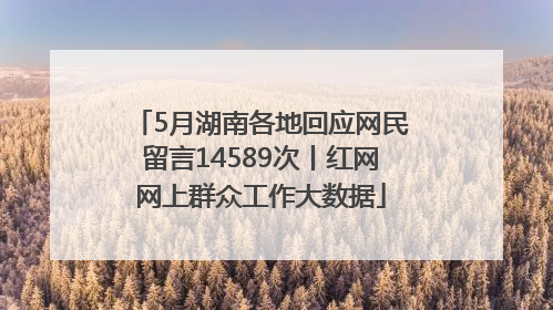5月湖南各地回应网民留言14589次丨红网网上群众工作大数据