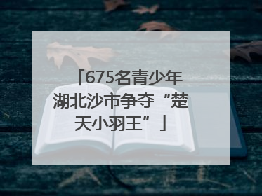 675名青少年湖北沙市争夺“楚天小羽王”