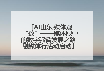 AI山东·媒体观“数”——媒体眼中的数字强省发展之路融媒体行活动启动