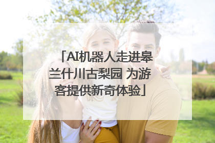 AI机器人走进皋兰什川古梨园 为游客提供新奇体验