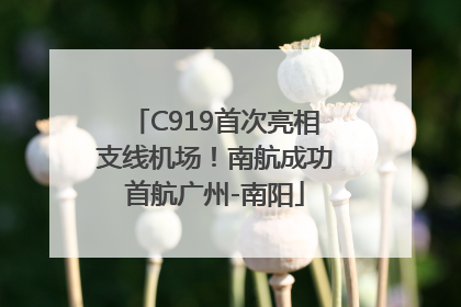 C919首次亮相支线机场！南航成功首航广州-南阳